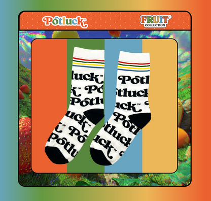 Potluck | Fruit Collection Logo Socks