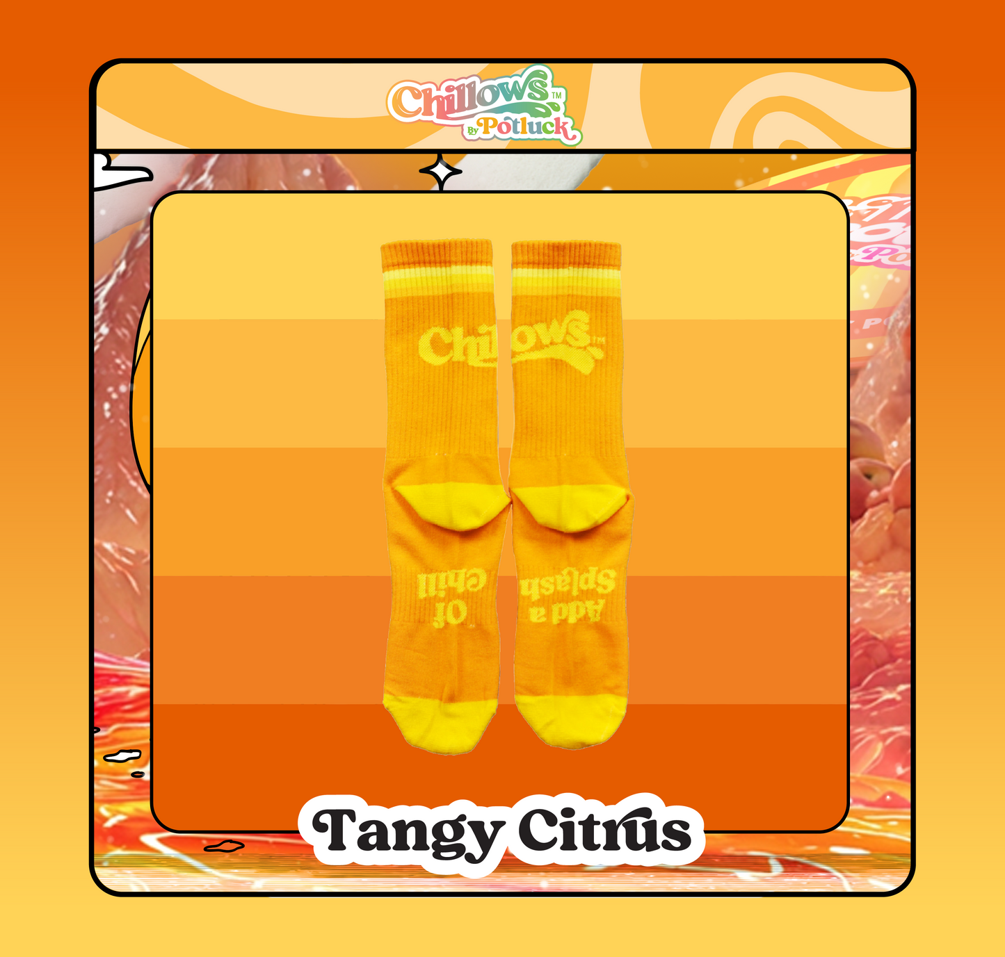Chillows Tangy Citrus Tube Socks