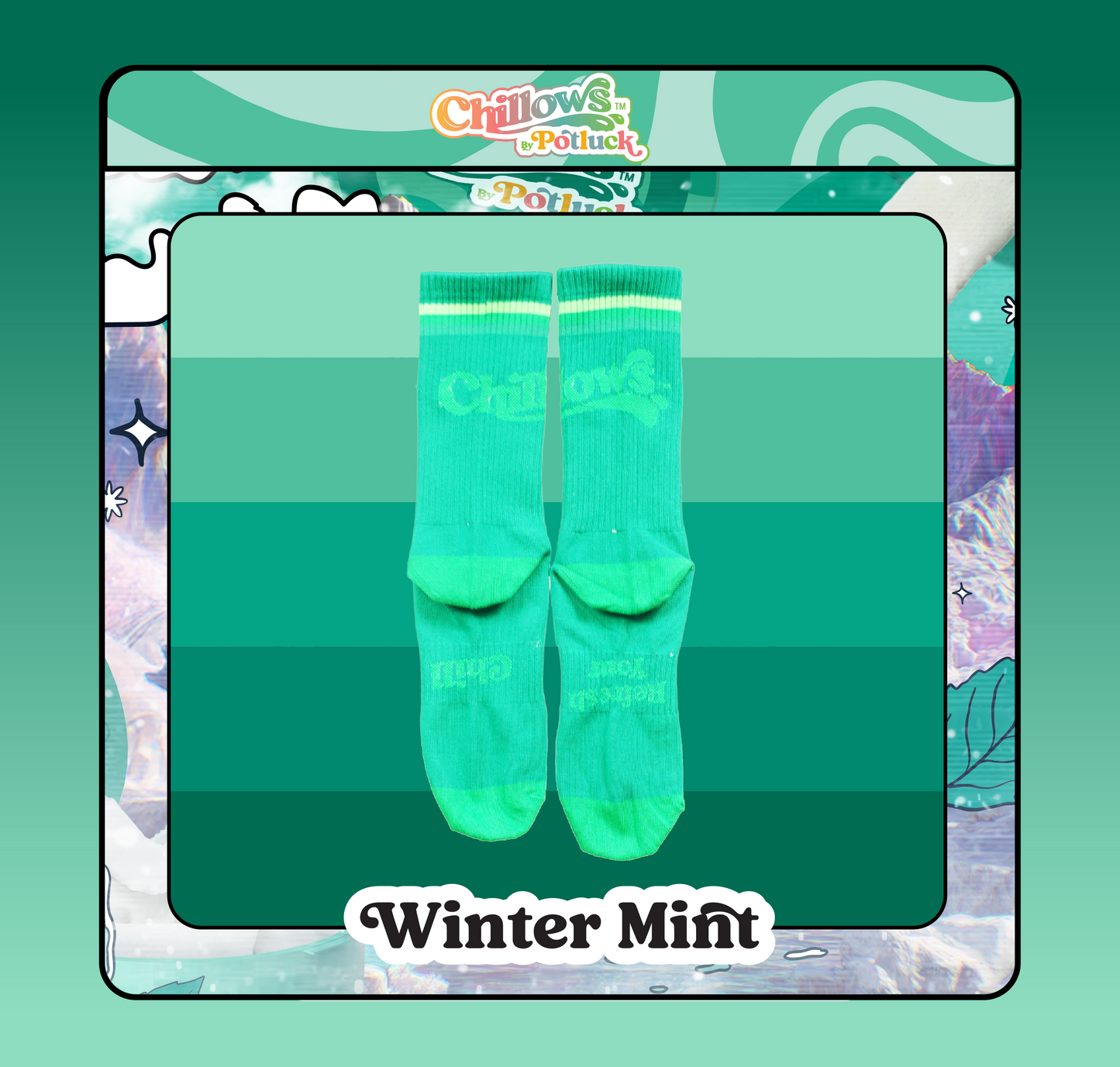 Chillows Winter Mint Tube Socks