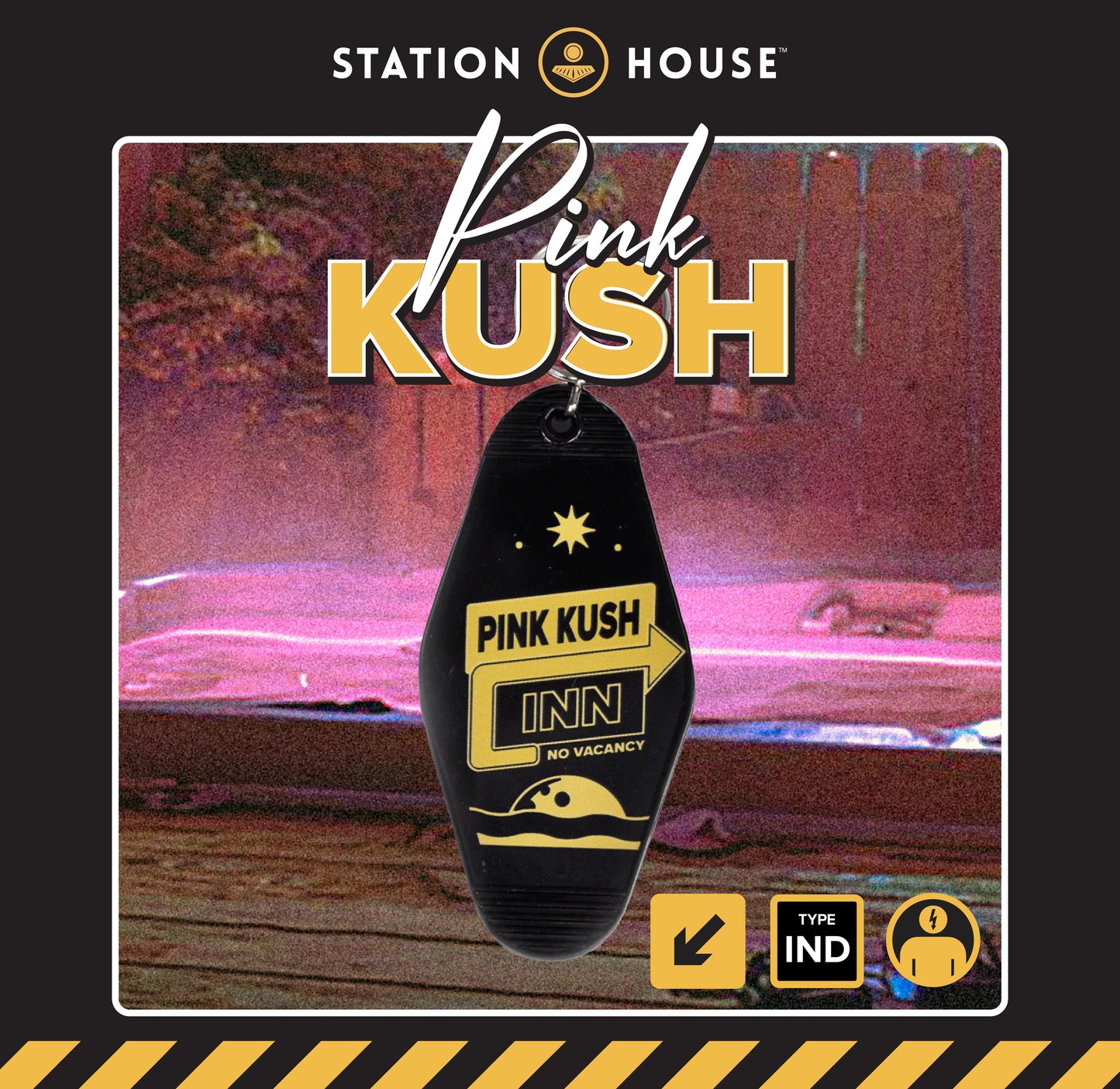 Station House Pink Kush Keychain